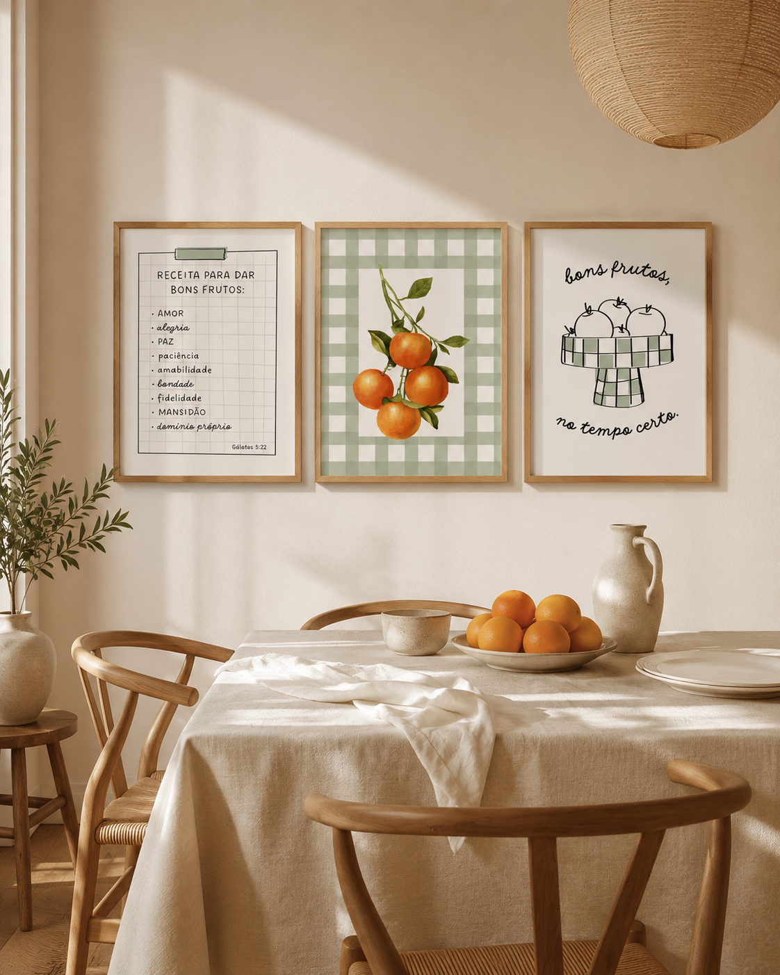 Trio de Quadros | Coleção Bons Frutos