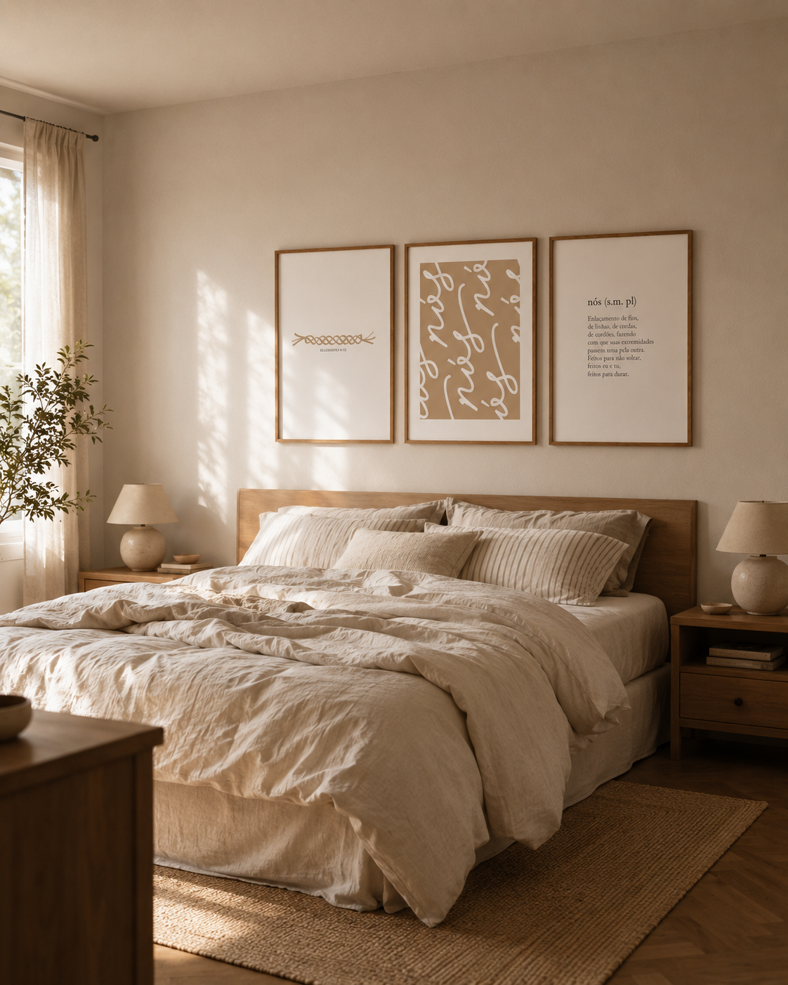 Coleção Nós | Kit de 3 Quadros Decorativos