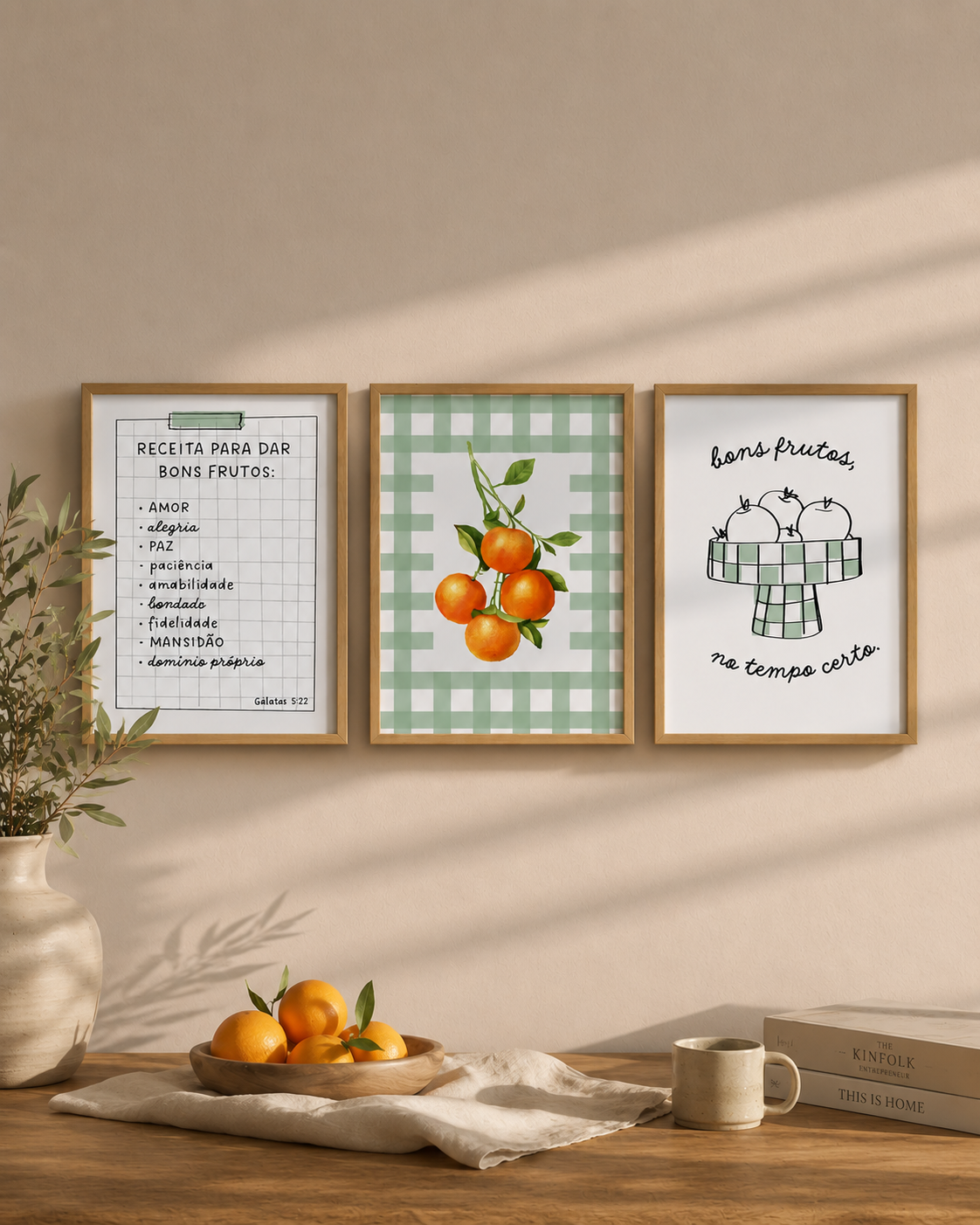 Trio de Quadros | Coleção Bons Frutos